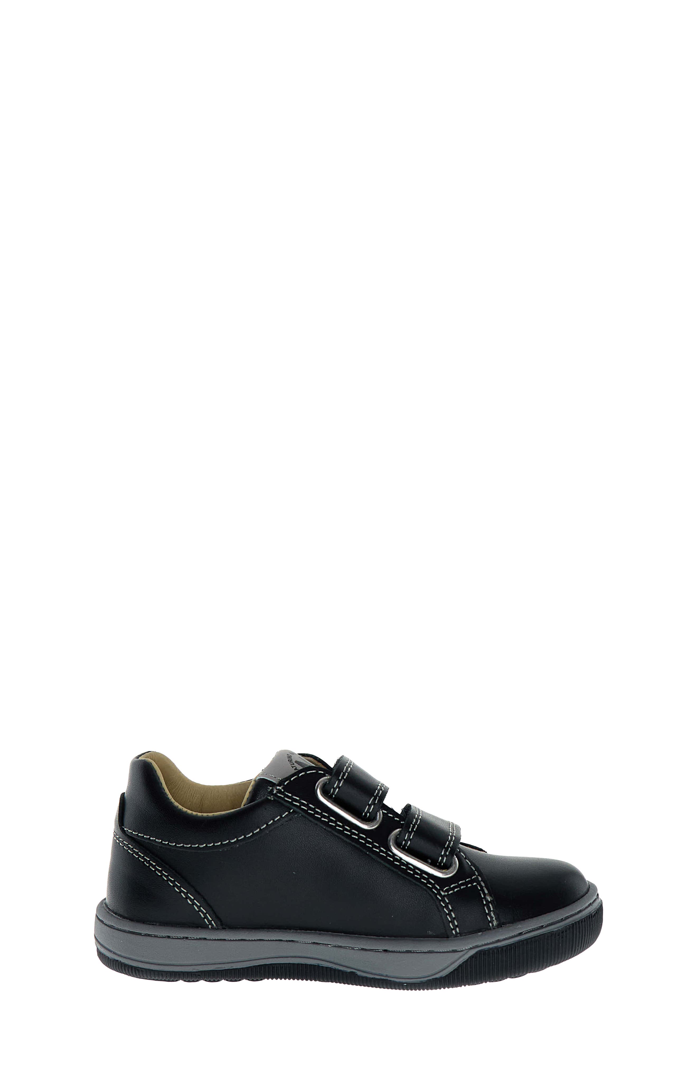 Kids' Minds Leather Sneaker, Alternate, color, BLACK