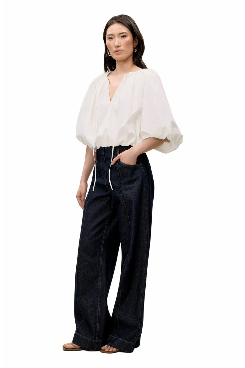 Priya Bubble Top, Alternate, color, MILK