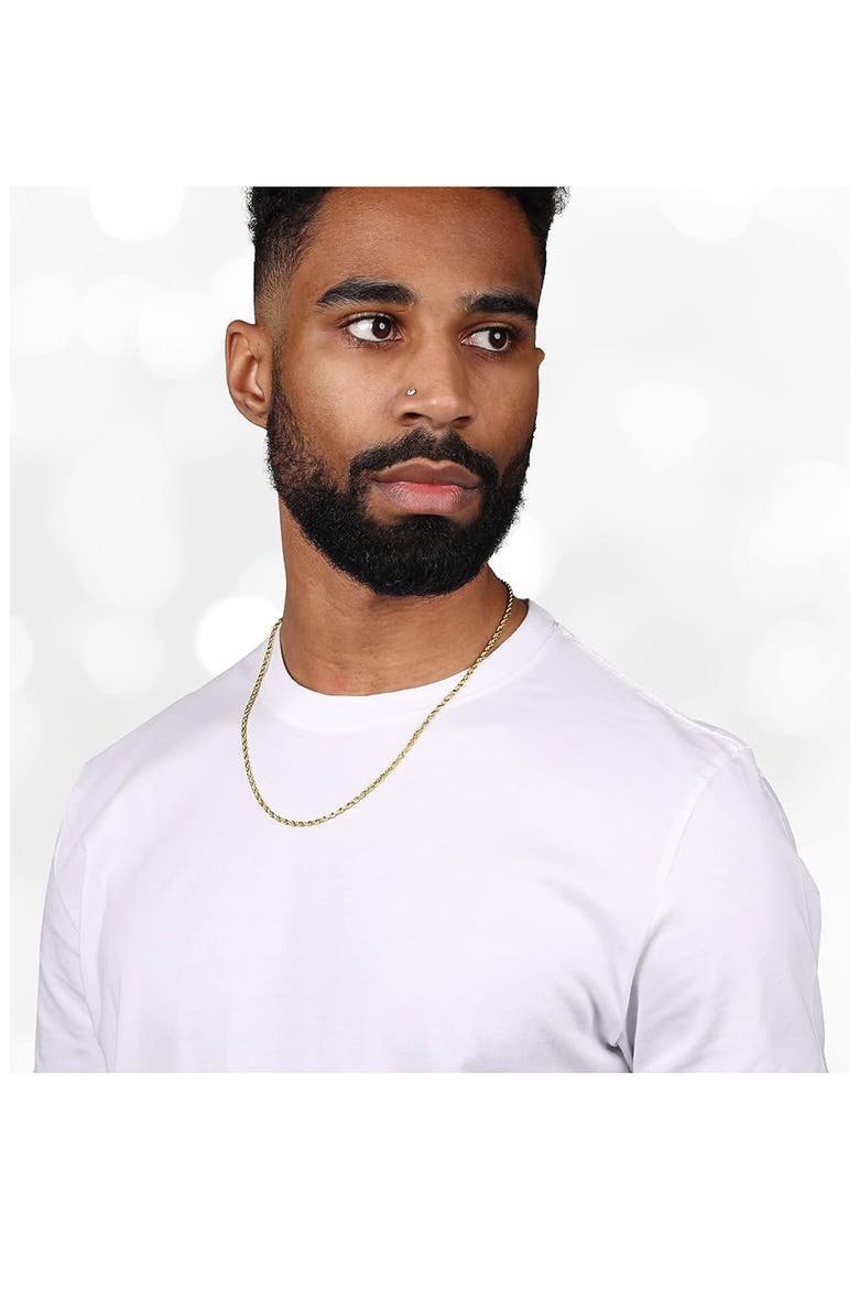 Gender Inclusive Rope Chain Necklace, Alternate, color, GOLD