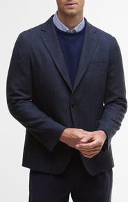 Barbour Sutherland Wool Blend Herringbone Flannel Sport Coat