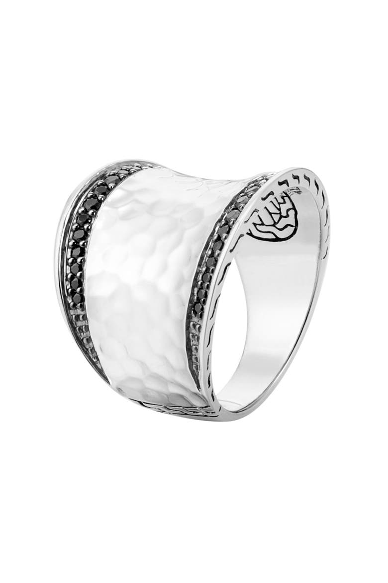 Palu Saddle Ring, Sterling Silver, Pavé, Alternate, color, SILVER