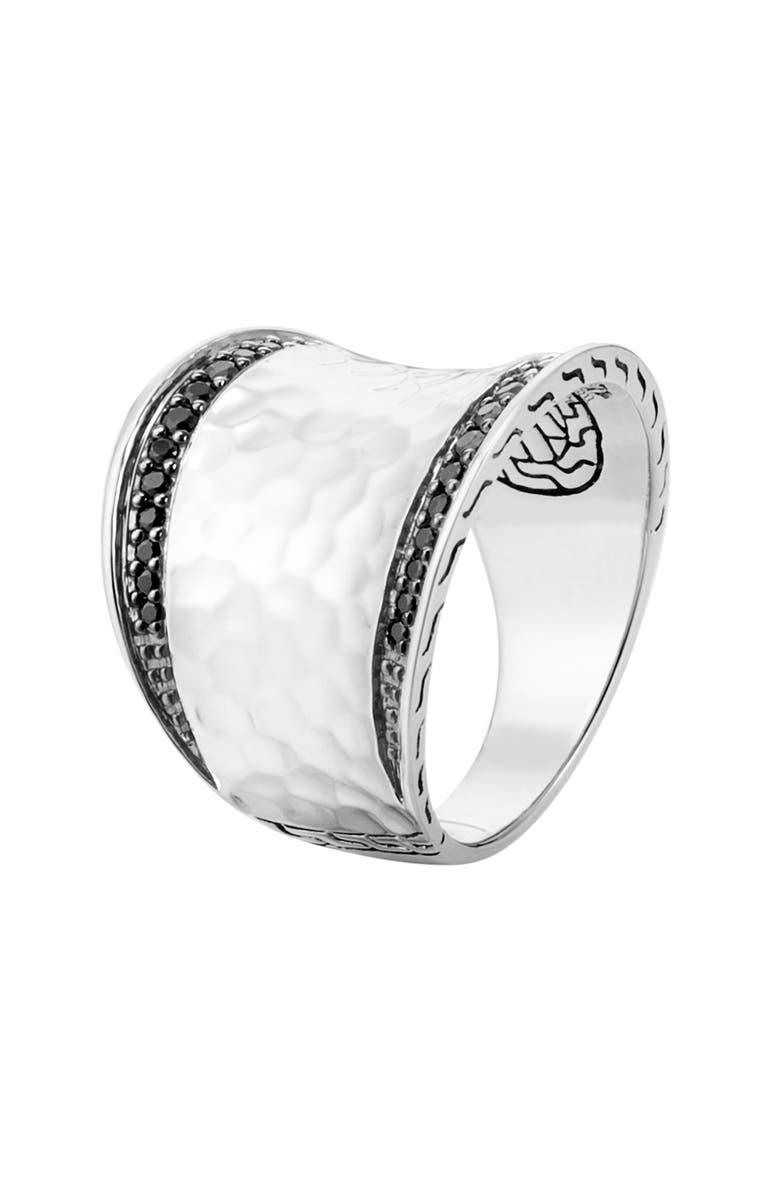 John Hardy Palu Saddle Ring, Sterling Silver, Pavé, Alternate, color,