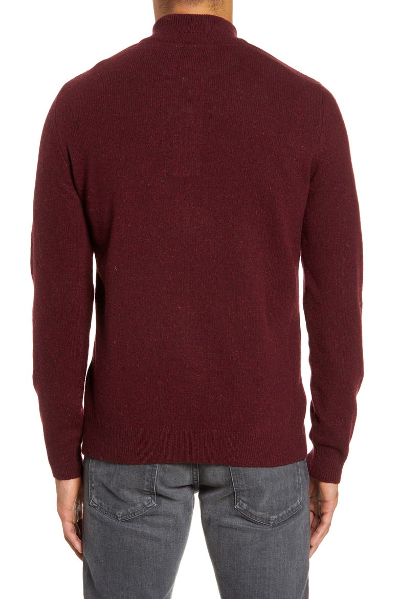 Tisbury Half Zip Pullover Sweater, Alternate, color, RUBY