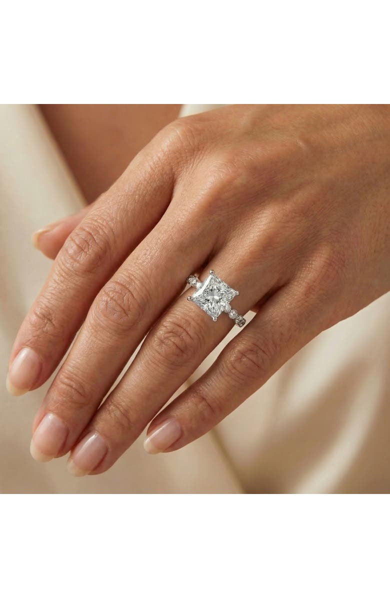 Bliss Diamond Certified Monica Princess Cut 3 1/2Ct Diamond Engagement Ring 14k Gold Lab Grown, Alternate, color, 14K Yellow Gold