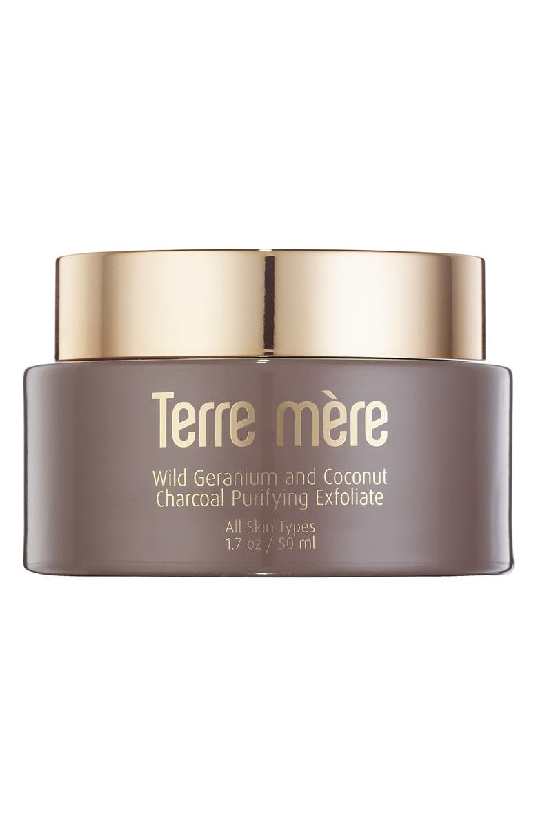 TERRE MERE Wild Geranium and Coconut Charcoal Purifying Exfoliate, Main, color, 