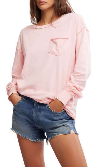 Free People Fade Into You Knit Top In Pale Rosette