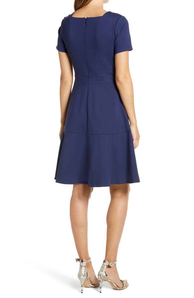 Rachel Parcell Square Neck Fit & Flare Dress, Alternate, color,