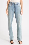 Re/Done The Mel High Waist Organic Cotton Straight Leg Jeans
