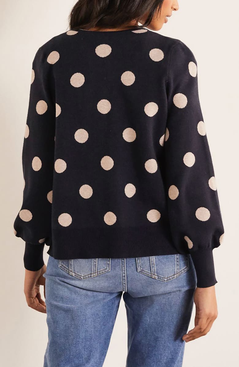 Boden Berkshire Polka Dot Cardigan, Alternate, color,