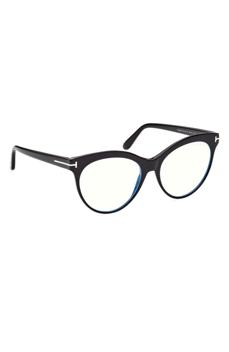 TOM FORD 55mm Cat Eye Blue Light Blocking Glasses, Alternate, color, 