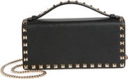 Valentino Garavani Rockstud Leather Wallet on a Chain