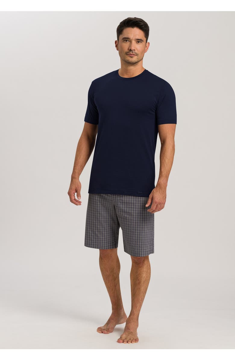 Hanro Night and Day Cotton Crew Neck T-Shirt, Alternate, color, Black Iris