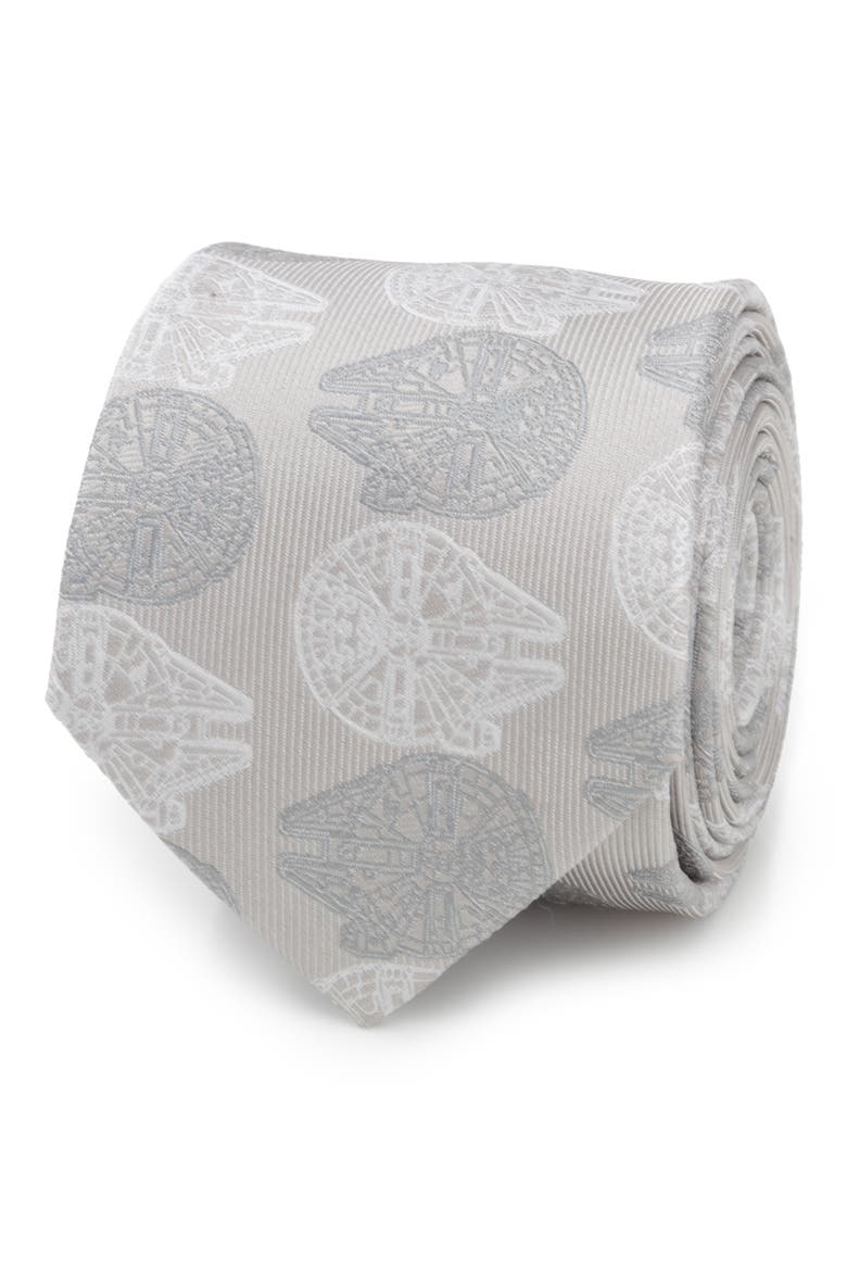 x Star Wars™ Millennium Falcon Silk Tie, Alternate, color, GRAY