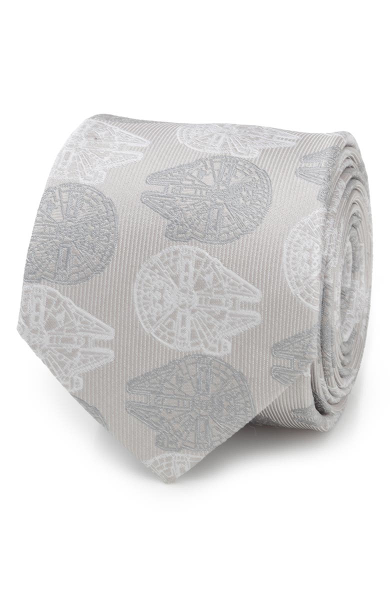 Cufflinks, Inc. x Star Wars<sup>™</sup> Millennium Falcon Silk Tie, Alternate, color,