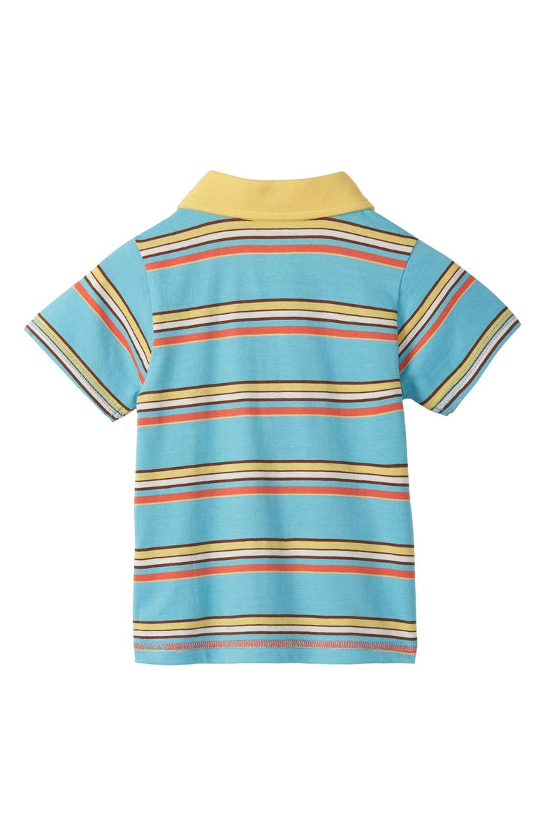 Hatley Kids' Camp Stripe Peached Cotton Polo, Alternate, color,