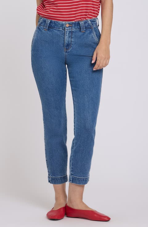 Sheri Slant Pocket Ankle Slim Jeans (Regular & Petite)