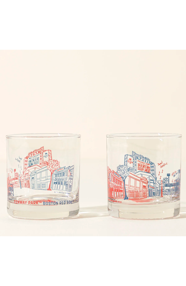 Uncommon Goods MLB Stadiumscape Rocks Glasses - Set of 2, Alternate, color, Boston Red Sox