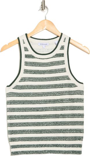 Jerrel Stripe Cotton & Linen Knit Tank