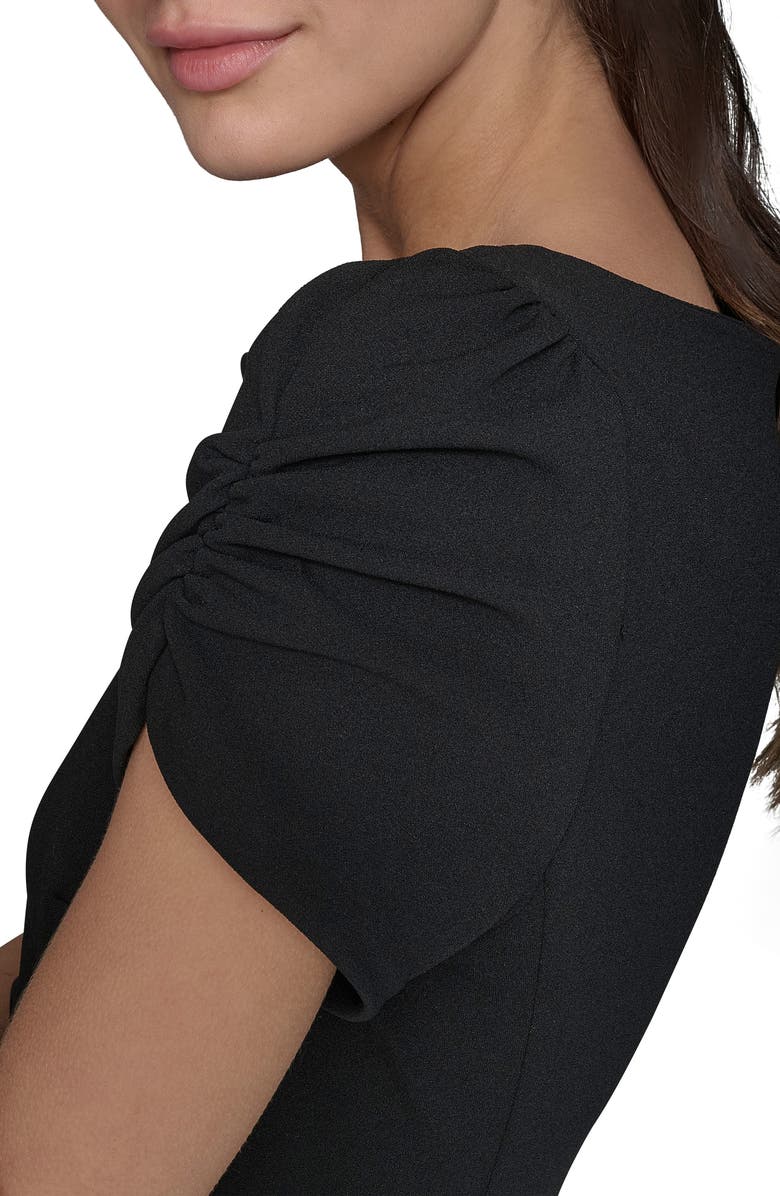 KARL LAGERFELD PARIS Scrunch Sleeve Sheath Dress, Alternate, color, Black