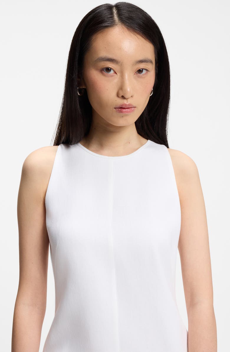 BOSS Dinderal Linen Blend Minidress, Alternate, color, Bright White