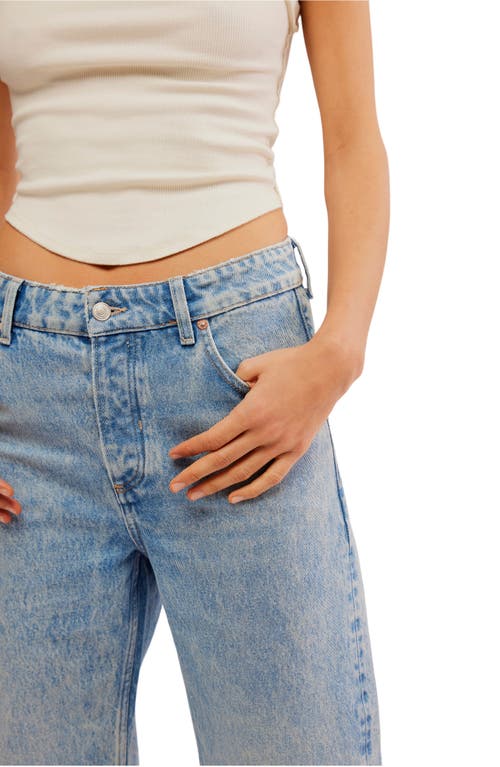Free People Deep Trance Dropped Boyfriend Jeans In Sweet Dreams In Blue