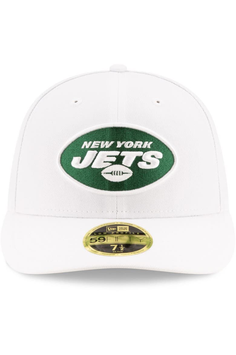 Men's New Era White New York Jets Omaha Low Profile 59FIFTY Fitted Hat, Alternate, color, White
