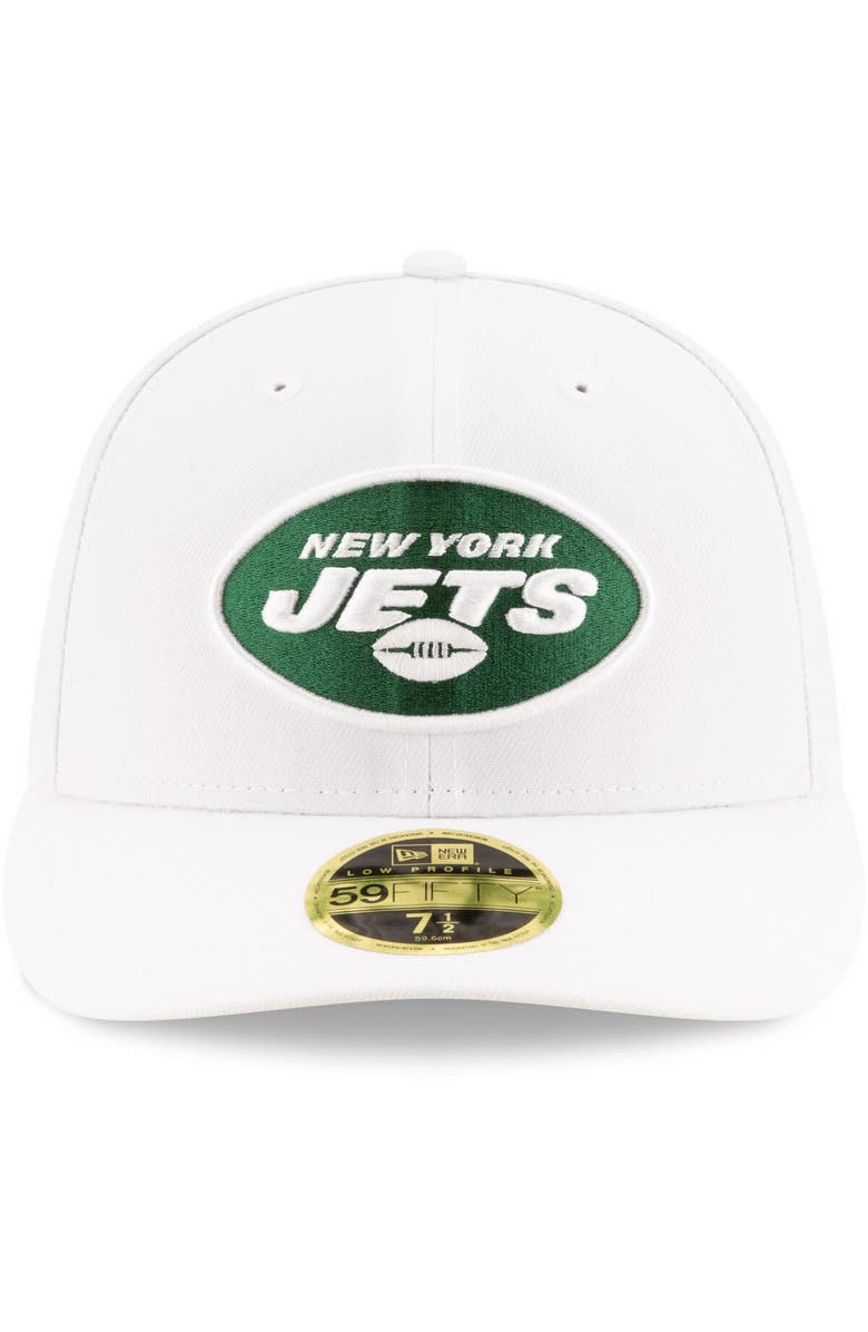 New Era Men's New Era White New York Jets Omaha Low Profile 59FIFTY Fitted Hat, Alternate, color, White