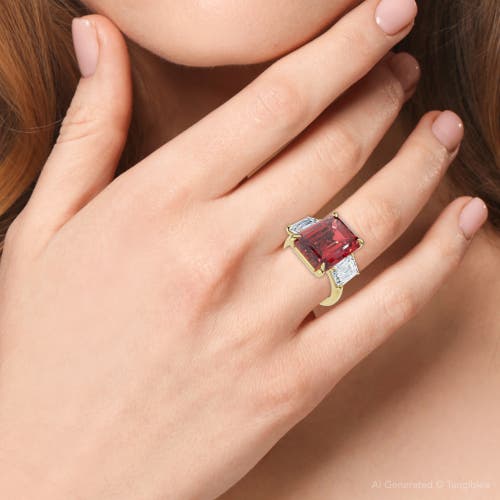 Bliss Diamond 13ct Ruby & Diamond Ring 14k Gold Or Platinum Lab Grown In Gold