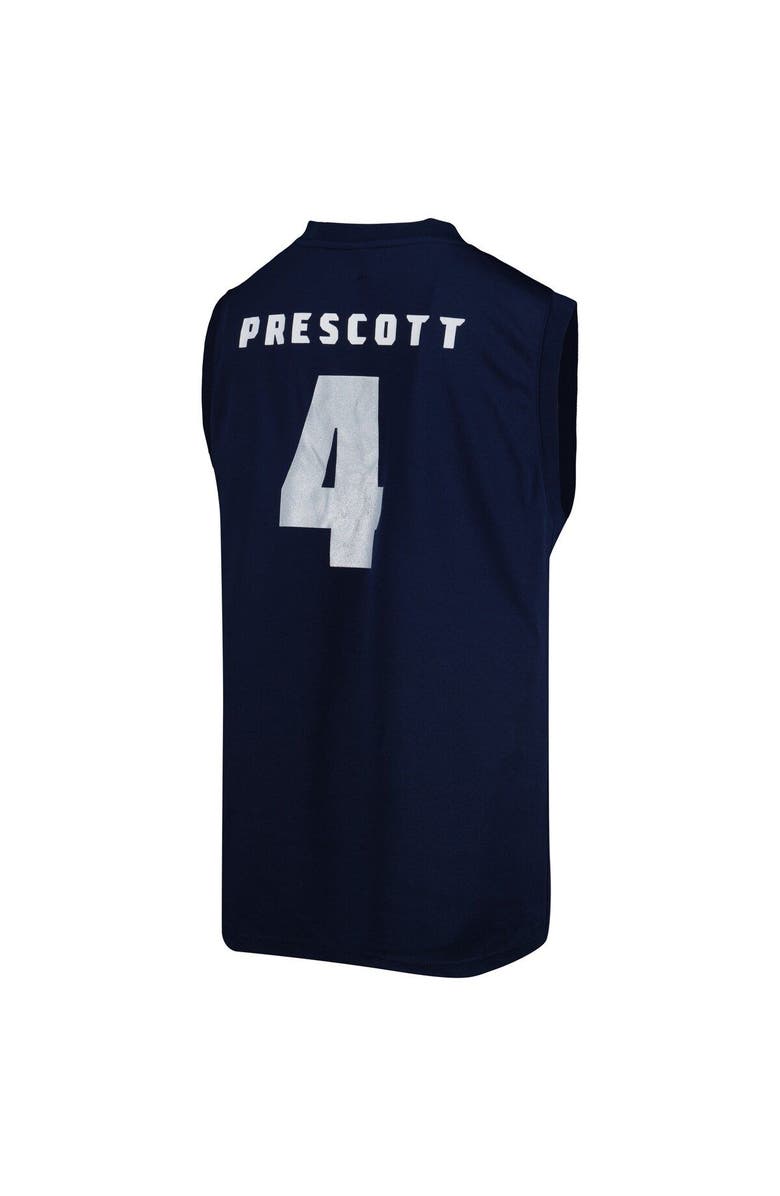 Outerstuff Youth Dak Prescott Navy Dallas Cowboys Fast Track V-Neck Tank Top, Alternate, color, 