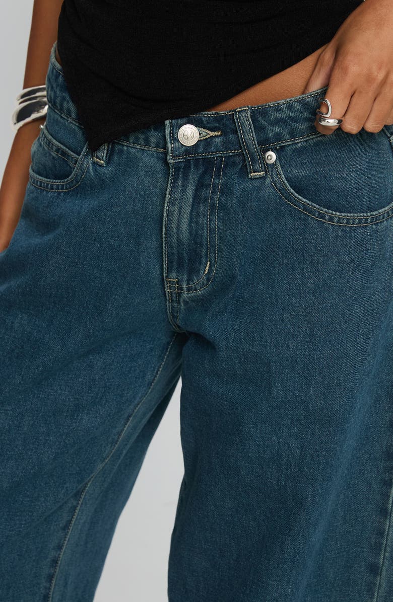 Princess Polly Juda Mid Rise Barrel Leg Jeans, Alternate, color, 