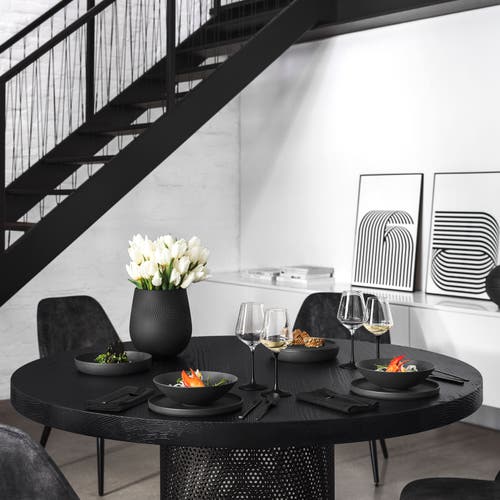 Villeroy & Boch Iconic La Boule Porcelain Dinner Set Of Six In Black