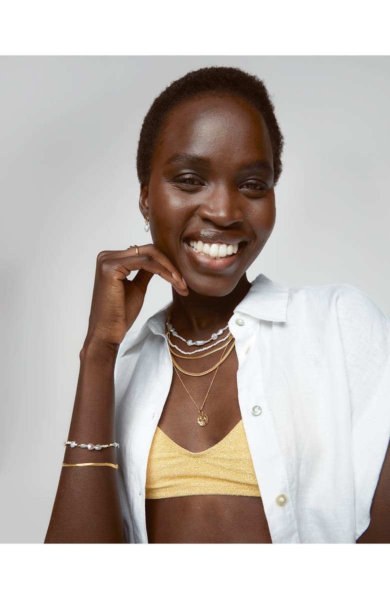 Monica Vinader Pearl Scatter Necklace, Alternate, color, 18Ct Gold Vermeil / Pearl