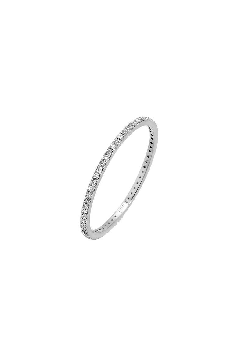 Diamond Micropavé Eternity Band 14K, Main, color, 14K White Gold