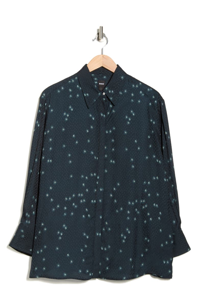 BOSS Baredana Print Button-Up Shirt, Alternate, color, 