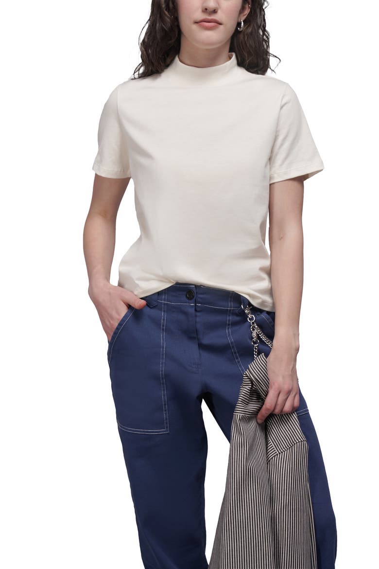 The Everyday Mock Neck Tee, Main, color, WHITE