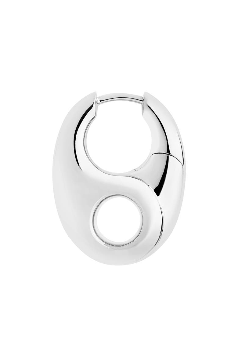 Vogue Huggie Hoop Earring, Main, color, SILVER HP