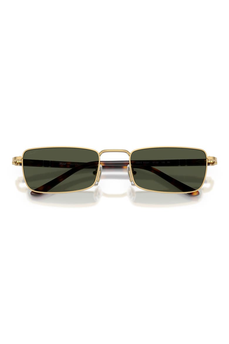54mm Rectangular Sunglasses, Alternate, color, GOLD / GREEN