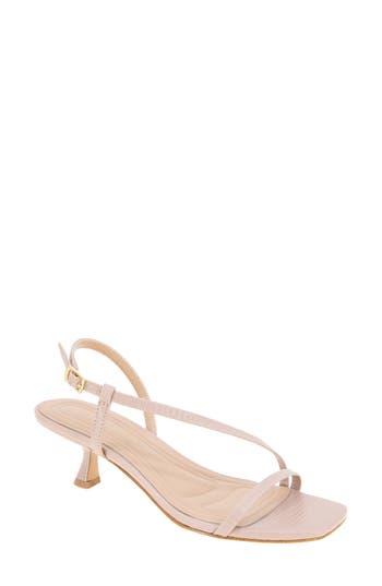 Bcbgeneration Inaya Snakeskin Embossed Sandal In Adobe Rose