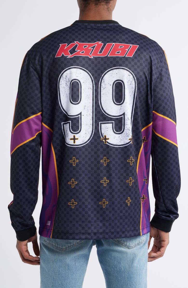 Ksubi Stinger Long Sleeve Moto Jersey T-Shirt, Alternate, color, 