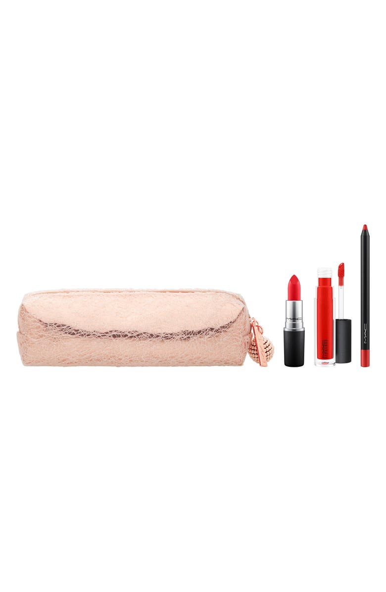 MAC Cosmetics MAC Snow Ball Red Lip Bag, Main, color, 