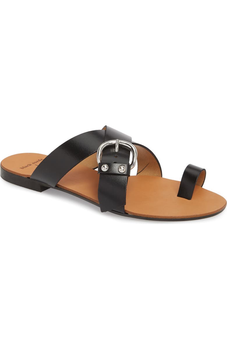 BLACK SUEDE STUDIO Elyse Slide Sandal, Main, color,