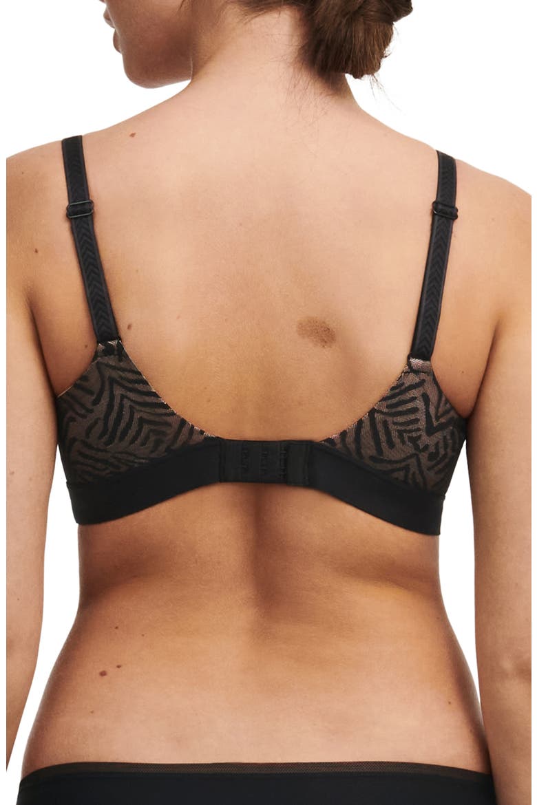 Graphic Allure Underwire Plunge Bra, Alternate, color, BLACK