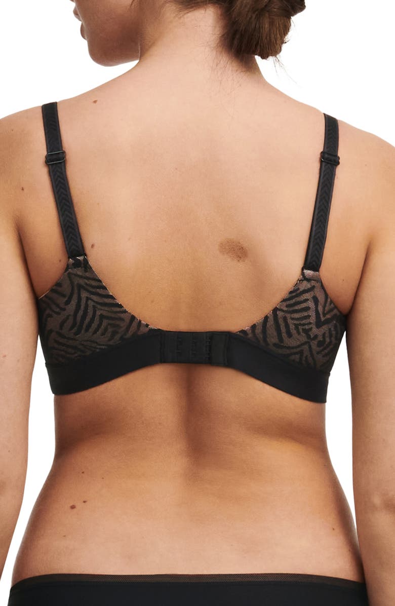 Chantelle Lingerie Graphic Allure Underwire Plunge Bra, Alternate, color, Black