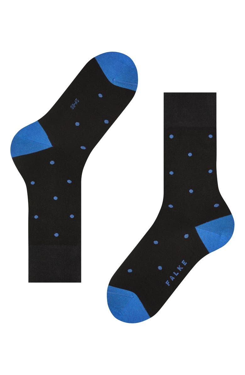 Falke Polka Dot Crew Socks, Alternate, color, Black Mix