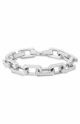 18k Gold Plated Stainless Steel Cubic Zirconia Chain Bracelet