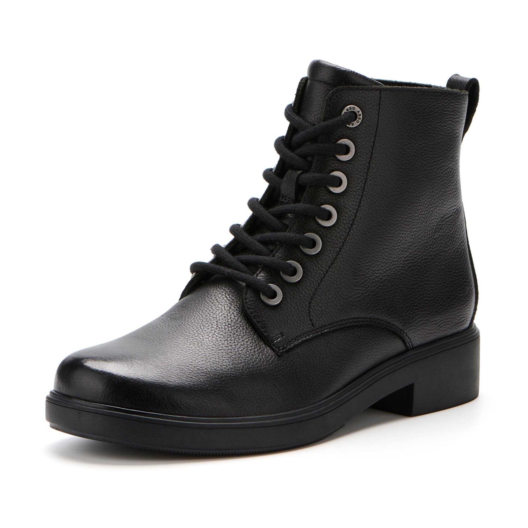 Compass Lace Boots, Main, color, Black Leather