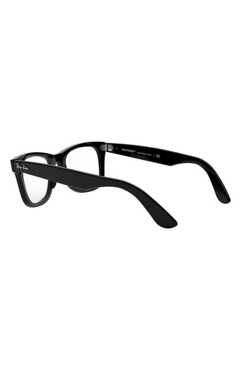 Ray-Ban 50mm Optical Glasses, Alternate, color, Shiny Black