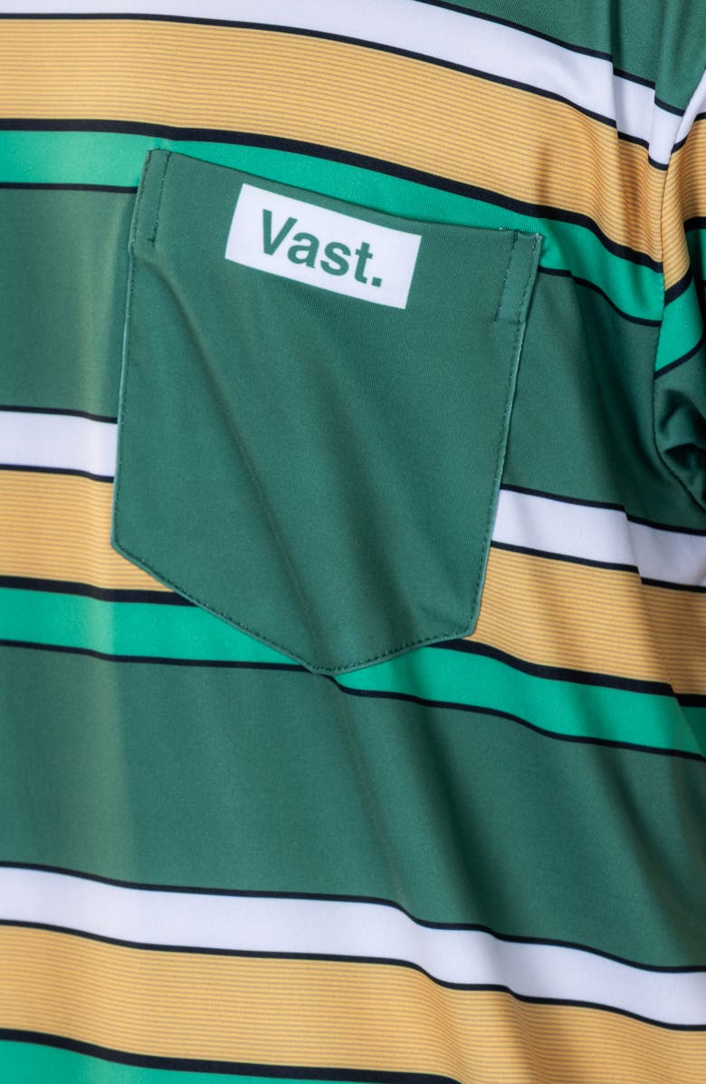 VAST On Stripes Aqua Terra Performance T-Shirt, Alternate, color,