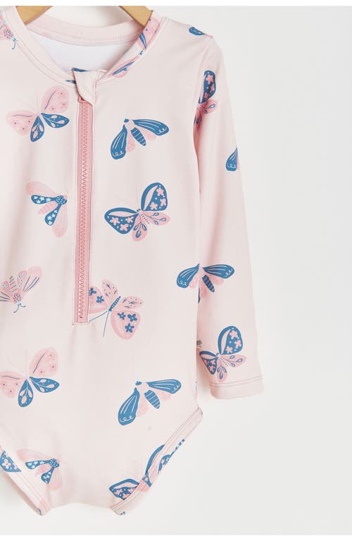 Babycottons Beach 1- Piece Rashguard In Pink