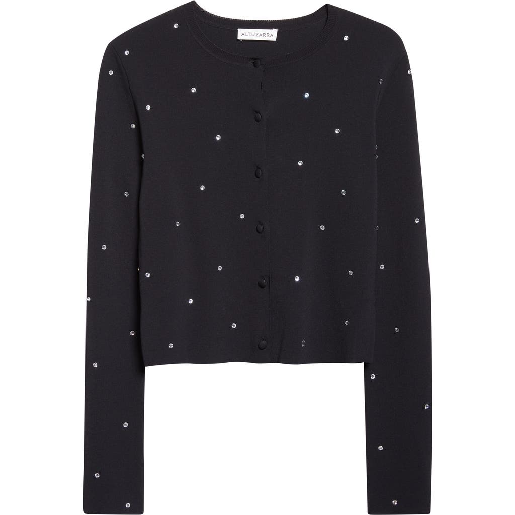Altuzarra Dorrie Crystal Embellished Cardigan In Black